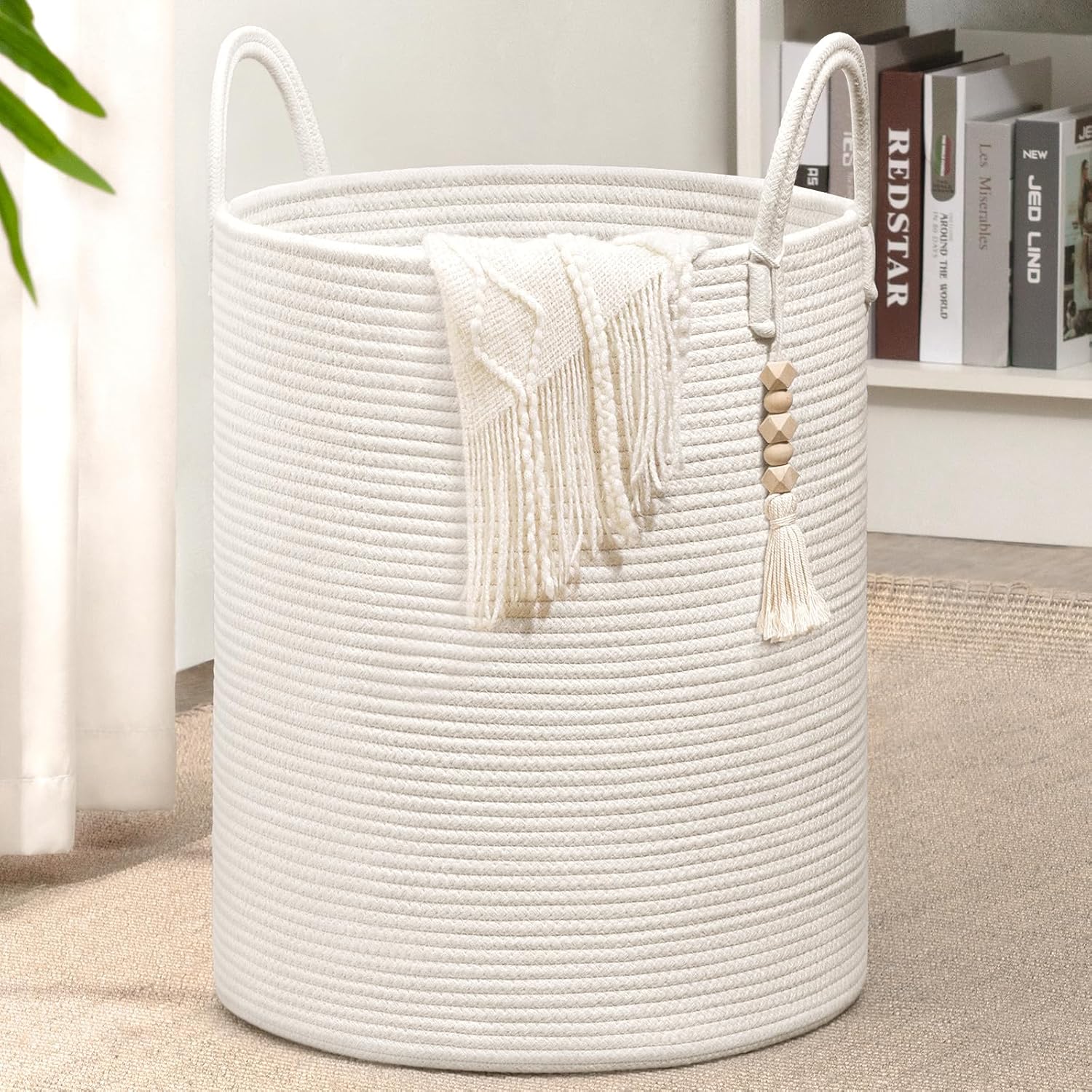 Kids Toys Basket - Large Storage Basket, Tall Woven Decorative
