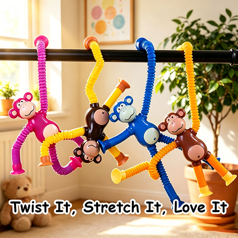 Kids Toys Youtube - HefengCL Telescopic Suction Cup Monkey Pop