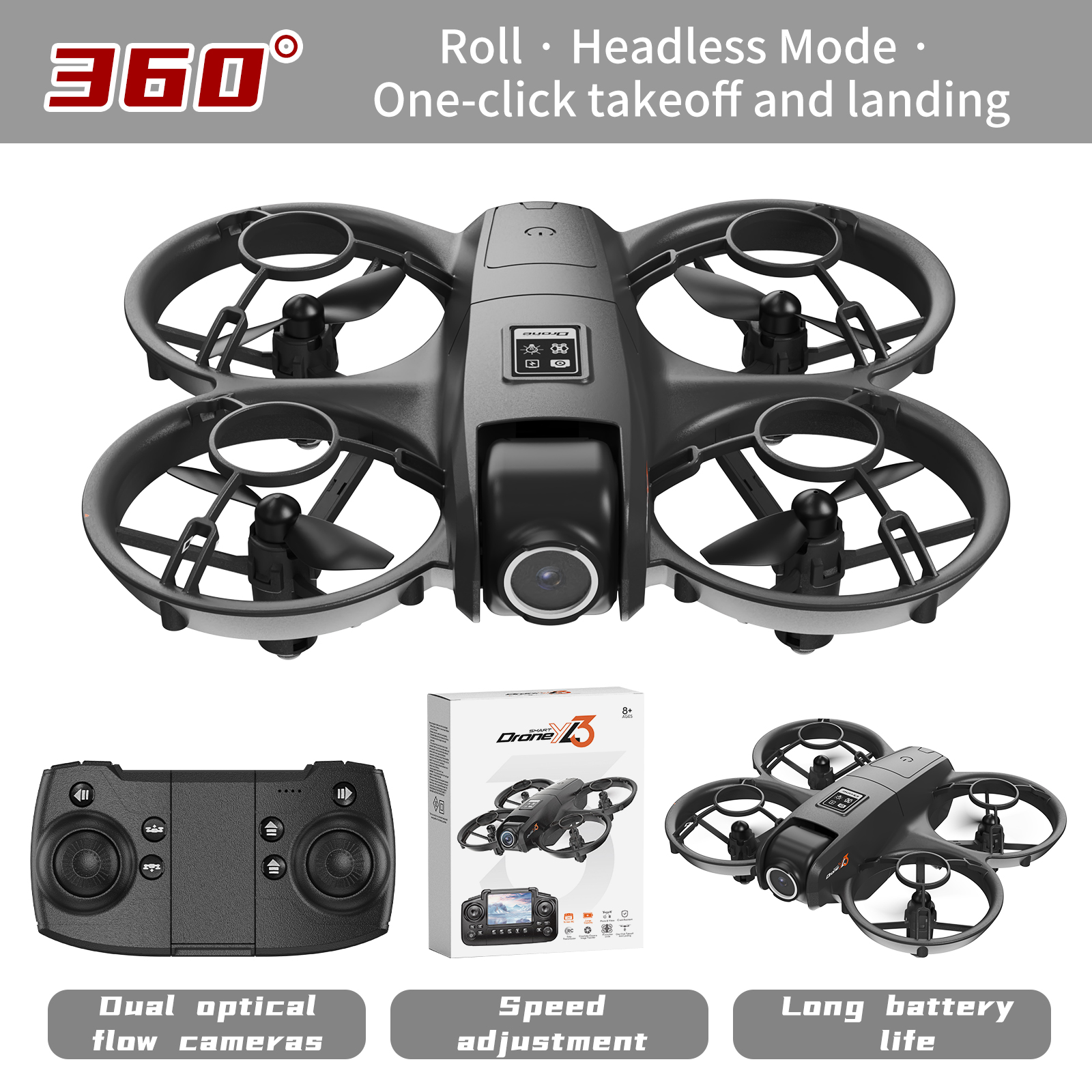 YL3 Remote-Controlled Drone wi - Kids Toys Youtube review and price