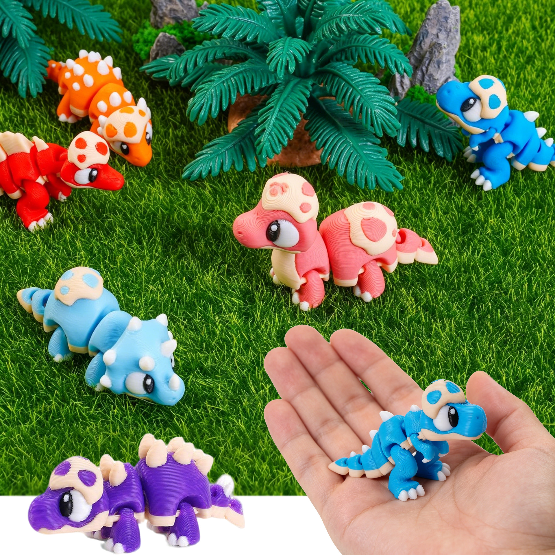 Set 3D Printed Mini Dinosaur T - Kids Toys Dinosaur review and price