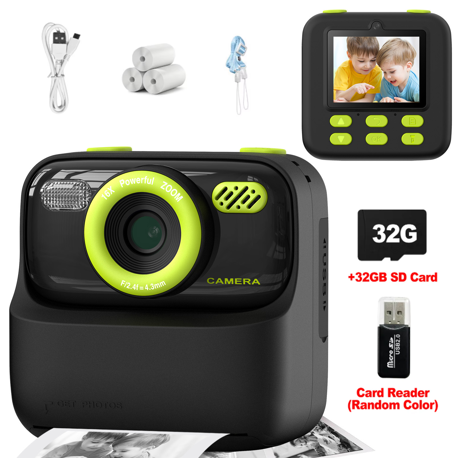 Kids Instant Print Camera 32GB - Kids Toys Youtube review and price