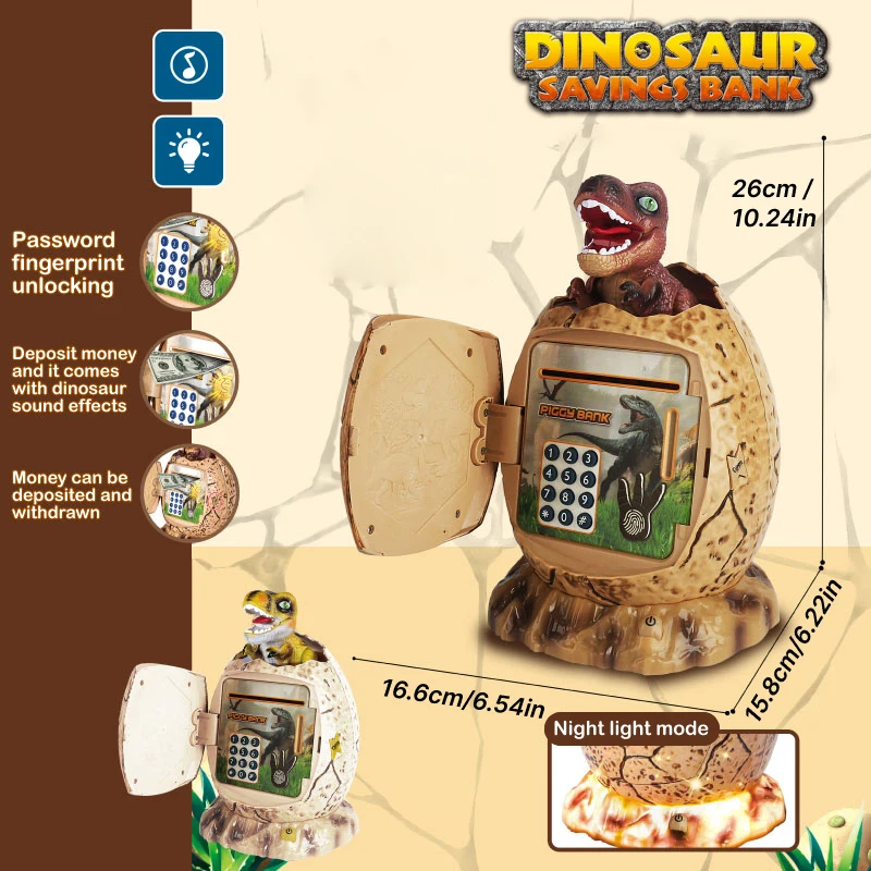 Dinosaur Egg Piggy Bank Passwo - Kids Toys Dinosaur review and price